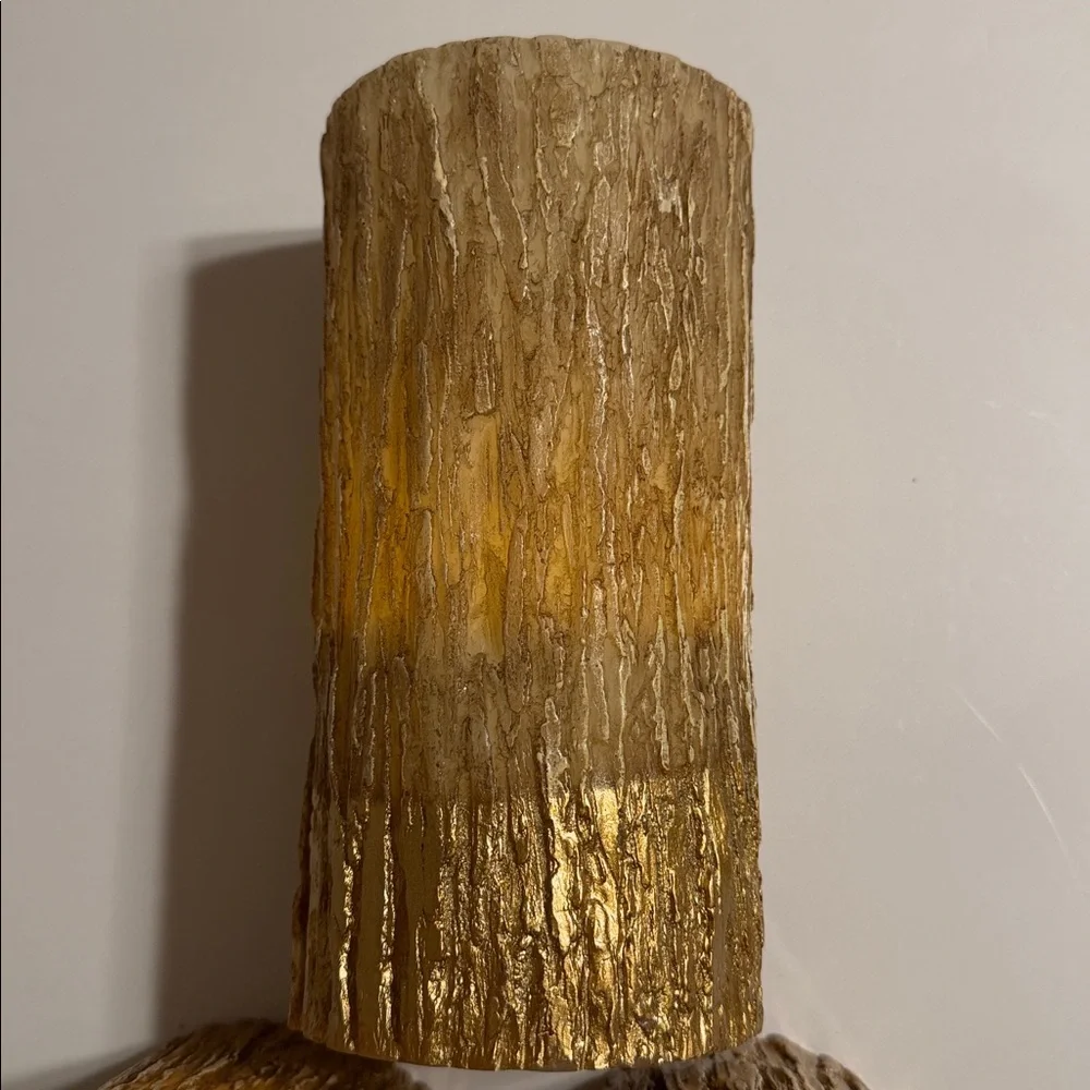 Rustic LED Candle Set with Remote. Brown and Good. NWOT. Also with 6 Hours Timer
